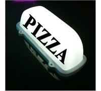 PIZZA Taxi Light Taxi Top Light Roof Taxi Sign with Magnetic Base Waterproof Taxi Dome Light White