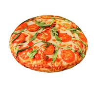 Pizza Throw Pillow - 15.7in Realistic 3D Food Cushion, Creative Plush Decor | Decorative Funny Round Pizza Pillow for Living Room Bedroom Office Napping Reading Sofa Accent Gift