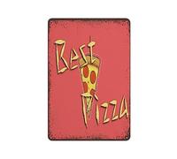 Pizza Tin Sign,Best Pizza Restaurant Vintage Metal Tin Sign Print Decoration Indoor,Outdoor,Funny Home Decor for Garages,Living Rooms,Bedroom,Offices SignMission personalized gift 12×16 inch