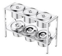 Pizza Topping Station，Spice Tins， Depth Multiple Retractable Compartments Organizer Holder With Cover Countertop Storage Seasoning(A/29X7.3X13.8IN)