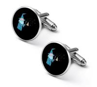 Pizza Wizzard Shirt Cufflinks For Men Cuff Links Gifts Wedding Business Groom 1.7cm