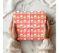 Pizza Wrapping Paper Sheet, Cute Kawaii Pizza Slice Pattern, Perfect for Birthday Parties, Kids Gifts & Foodies - W123 (Medium Sheet - 42 x 58cm / 15.7" x 22.8" inches)