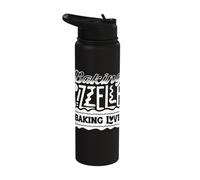 Pizzelle Italian Waffle Baking Live Pizzelle Theme Stainless Steel Insulated Water Bottle