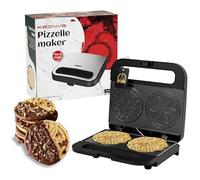 Pizzelle Machine Mini Non-Stick Electric Pizza Box for Holiday Party Treats (Ceramic Coating, 2" x 4") (Ceramic Coating)