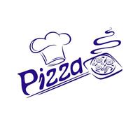Pizzeria Italian Restaurant Idea Word Fine Carving Decals 48x71.2cm Tattoo Culture DarkBlue