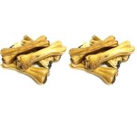 Pizzle Filled Bones x 5 Natural Rawhide Dog Treats Chews RHS (Pack of 2)