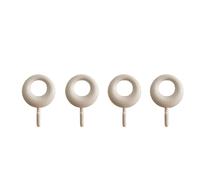 PIZZZENO 4PCS Self Adhesive Wall Hook Strong Without Drilling Coat Bag Bathroom Door Kitchen Towel Hanger Hooks Home Storage,4PCS Milky White