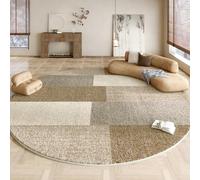 PIZZZENO Living Room Decoration Round Carpet Large Area Plush Floor Mat Soft Fluffy Bedside thicken Rugs for Bedroom,b,80x80cm