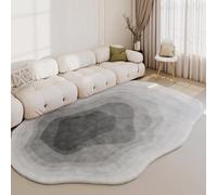 PIZZZENO Modern Irregular Washable Living Room Carpet Light Luxury Thickened Soft Bedroom Room Rug,A,100x160cm