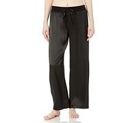 PJ Harlow Women's Jolie Satin Pant Pajama Bottoms, Black, S