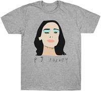 Pj Harvey T Shirt Indie Punk Alternative Rock Music Grey(3X-Large)