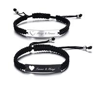 PJ JEWELLERY Always & Forever His Hers Couples Bracelets Matching Bracelets Set Anniversary Promise Gifts Valentine Day Gift for him and her