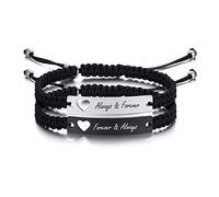 PJ JEWELLERY Always & Forever His Hers Couples Bracelets Matching Bracelets Set Anniversary Promise Gifts Valentine Day Gift for him and her,Mutual Attraction Magnetic