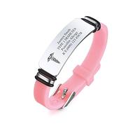 PJ JEWELLERY Personalised Silicone Medical Alert Bracelet,Customised Silicone Sport Wristband Emergency ID Bracelets For Womens Teens Girls,Medical ID SOS Outdoor Daily Bracelet Adjustable