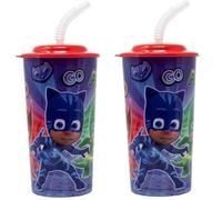 PJ Masks 16 oz PP Sports Tumbler w lid and Straw-Set of 2