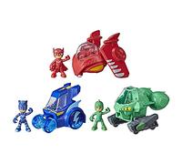 PJ Masks 3-in-1 Combiner Jet Preschool Toy, Toy Set with 3 Vehicles and 3 Action Figures, Kids Ages 3 and Up, Multicolor, Medium