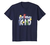 PJ Masks Birthday Kid Catboy Owlette & Gekko Youth T-Shirt, Youth, Navy Blue, Medium
