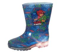 PJ Masks Boys Light Up Wellington Rain Boots Kids Flashing Wellies Blue