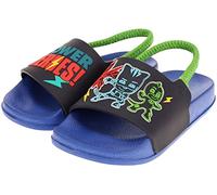 PJ Masks Boys Power Heroes Mis-Match Slide Sandals, Blue, Size 11/12 Little Kid, blue, 4.5/6 UK Child