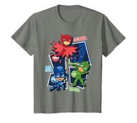 PJ Masks Character Action Pose Graphic T-Shirt, Youth, Olive Heather, 2T