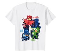 PJ Masks Character Action Pose Graphic T-Shirt, Youth, White, 4T