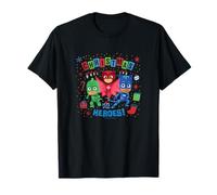 PJ Masks Christmas Heroes Holiday Snowflakes & Present Icons T-Shirt