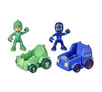 PJ Masks Gekko vs Night Ninja Battle Racers Preschool Toy, Vehicle and Action Figure Set for Kids Ages 3 and Up