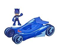 PJ Masks Glow & Go Cat-Car Preschool Toy Vehicle, Catboy Car Light Up Racer with Catboy Action Figure for Kids Ages 3 and Up