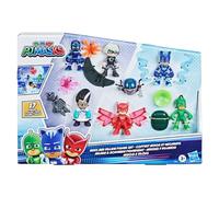 PJ Masks Hero and Villain Figure Set Preschool Toy, 7 Action Figures with 10 Accessories, Ages 3 and Up, Multicolor