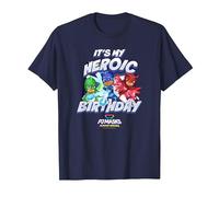 PJ Masks It's My Heroic Birthday Power Heroes Epic Logo T-Shirt, Men, Navy Blue, Large