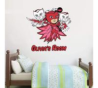 PJ Masks Owlette Personalised Name Wall Sticker Art Decal Vinyl Kids Bedroom (120cm Height x 120cm Width)