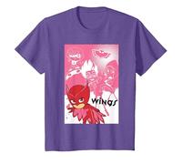 PJ Masks Owlette Superhero Wings T-Shirt, Youth, Purple Heather, 2T