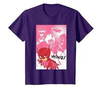 PJ Masks Owlette Superhero Wings T-Shirt, Youth, Purple, Medium