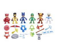 PJ Masks Power Heroes Figure Set | 6 Poseable Figures & 14 Accessories for Kids