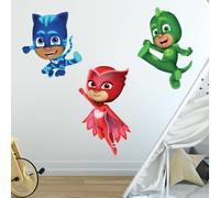 PJ Masks Power Heroes Wall Sticker - Core 3 Decal Set Wall Art (60cm Width x 45cm Height)