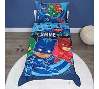 PJ MASKS Time to Save The Day 4 Piece Toddler Bedding Set, Blue