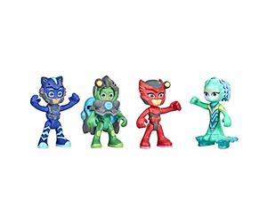 PJ Masks Underwater Heroes Dive Time Mission Action Figure Set, 4 PJ Masks Figures Set Includes Gekko, Owlette, Catboy, and Octobella Action Figures