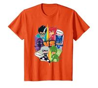 PJ Masks Villains vs Heroes T-Shirt, Youth, Orange, X-Small