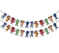 PJ Msk Garland "Midnight Heroes Masked Garland - Stealthy Shadows, Moonlit Missions, and Epic Adventures Await in This Daring Display of Masked Marvels and Nighttime Glory"