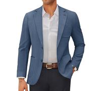 PJ PAUL JONES Blazers for Men UK Lightweight Suit Jackets Casual Blazer Tweed Dinner Jackets M Denim Blue