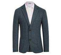 PJ PAUL JONES Harris Tweed British Blazer Men's 2 Buttons Vintage Suit Jacket Business Jacket, A-dark blue, XL