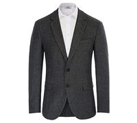 PJ PAUL JONES Harris Tweed British Blazer Men's 2 Buttons Vintage Suit Jacket Business Jacket, darkgray, M