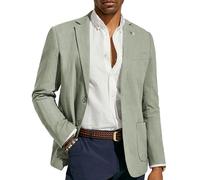 PJ PAUL JONES Mens Blazer Casual Cotton-Linen Sport Coat Lightweight 2 Button Unlined Suit Jackets, Light Green, XL