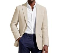 PJ PAUL JONES Mens Blazer Slim Fit Casual Sports Coats 2 Buttons | 2 Buttons, Wedding, Cooling material on the inside of the sleeves