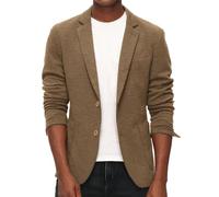 PJ Paul Jones Men's Casual Knit Blazer Suit Jackets Two Button Lightweight Unlined Sport Coat, Brown, M