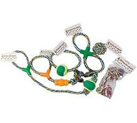 Pj Pet Dog Toy Bundle Puppy Play Chew Fun Rope Tug Fetch Ball Pack Of 6