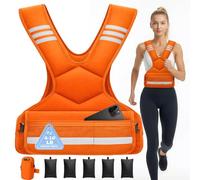 PJ PINJIAN Adjustable Weighted Vest for Men and Women,4-10lb Variable Body Weight Vest for Home Workouts, Running, Rucking, HIIT & Strength Training, Removable Ironsand Weights, Reflective & Pockets