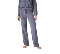 PJ Salvage Women's Cable Crew Lounge Pant, Charcoal, Large