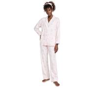 PJ Salvage Women's Flannel Pj Set with Headband, Pink Mist Rose All Day, X-Large
