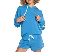 PJ Salvage Women's The Summer I Turned Pretty Embroidery Printed Sweatshirt and Bottom Short Lounge Pajama Set, Blue, L